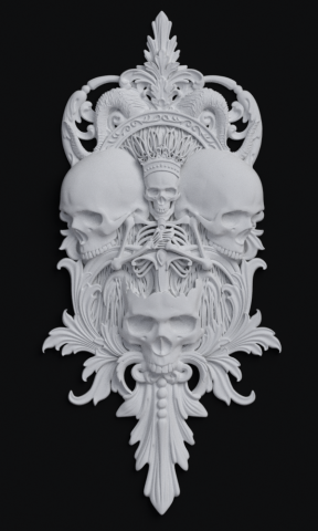 scull 3 3D Model .c4d .max .obj .3ds .fbx .stl .blend 