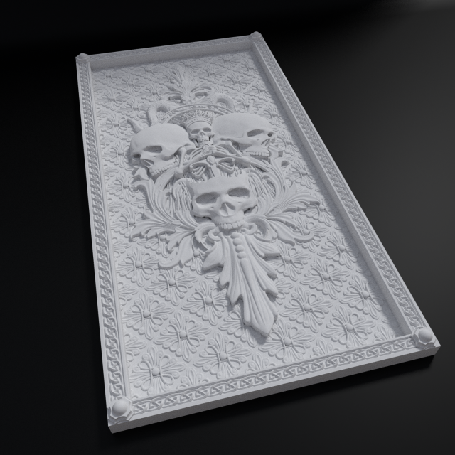 backgamon 3 scull Modelo de Impressão 3D .c4d .max .obj .3ds .fbx .stl .blend 