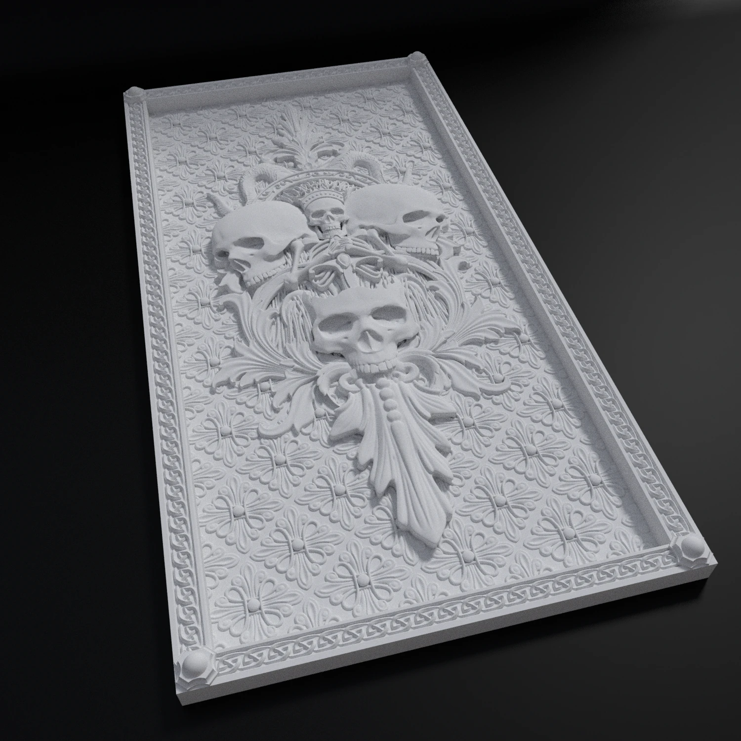 backgamon 3 scull 3D Print Model .c4d .max .obj .3ds .fbx .stl .blend 