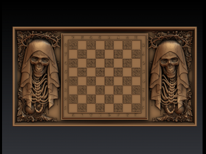 chessboard with death 3Dプリントモデル