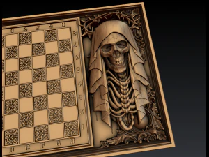 chessboard with death 3D Print Model