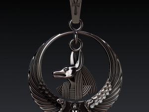 medallion with a dog 3D Принт Модель