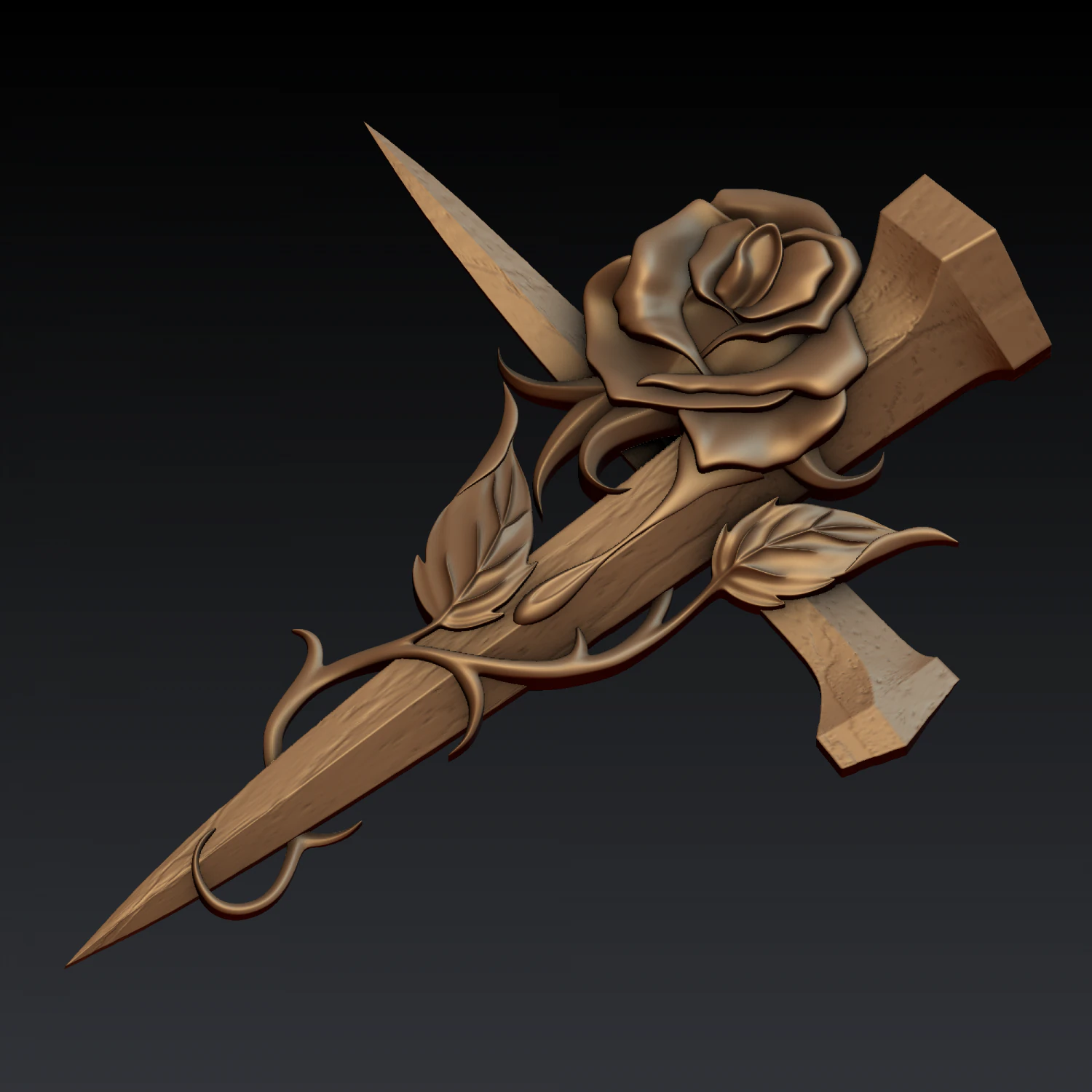 rose 3D Print Model .c4d .max .obj .3ds .fbx .stl .blend
