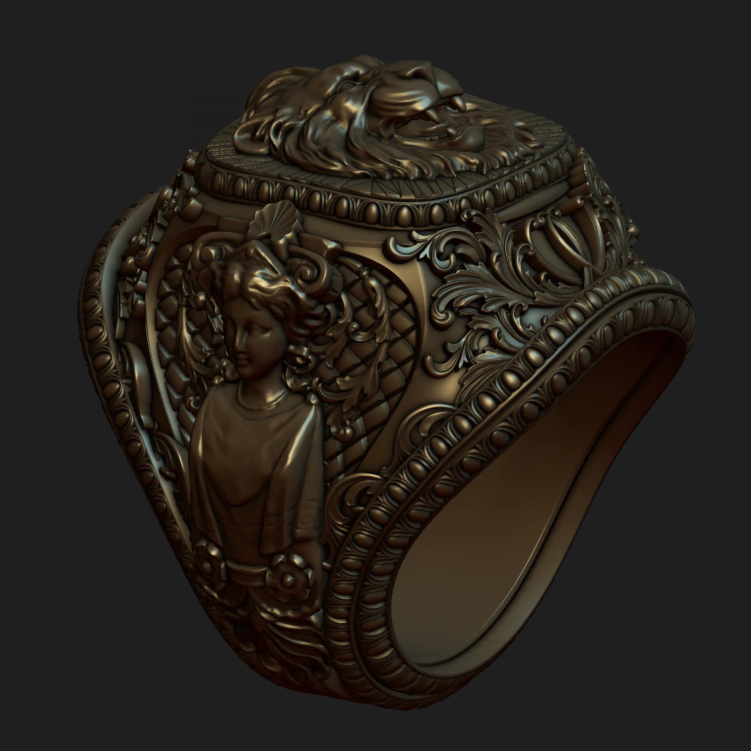 king ring 3D Print Model .c4d .max .obj .3ds .fbx .stl .blend 