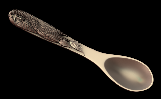 5 in 1 spoons slavic gods 3D प्रिंट मॉडल .c4d .max .obj .3ds .fbx .stl .blend 