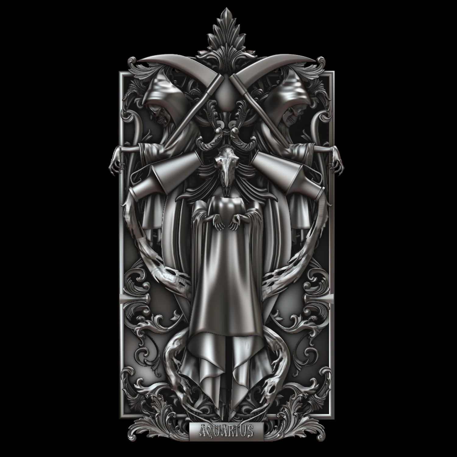 aquarius 3D Print Model .c4d .max .obj .3ds .fbx .stl .blend 