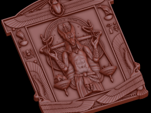 egypet frame with anubis Model Cetak 3D