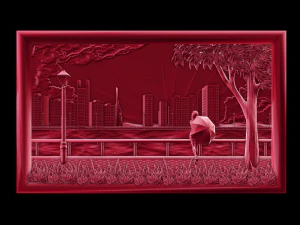 panelowa dziewczyna z parasolką Model do druku 3D