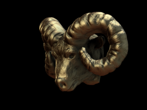 the head of a ram 3D प्रिंट मॉडल