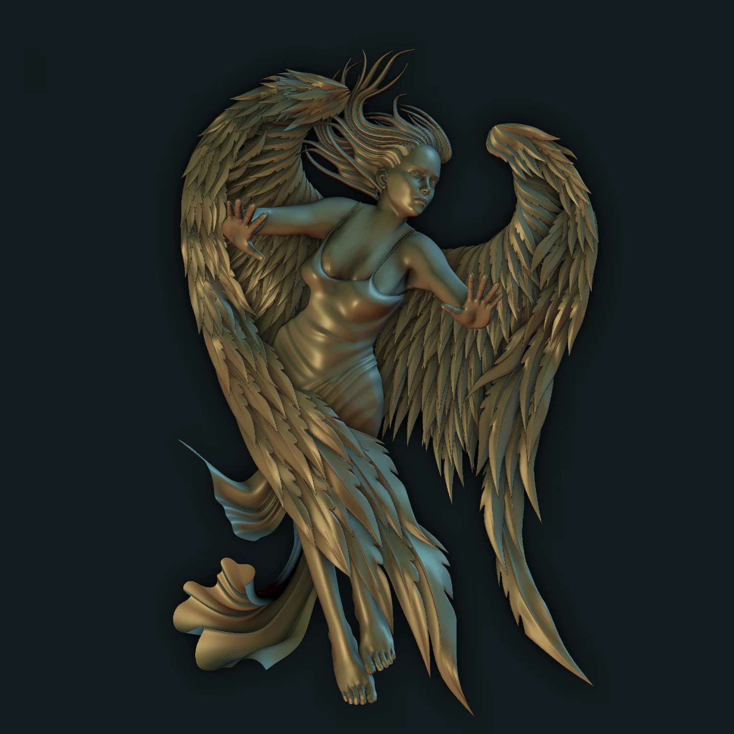 angel 3D Print Model .c4d .max .obj .3ds .fbx .stl .blend