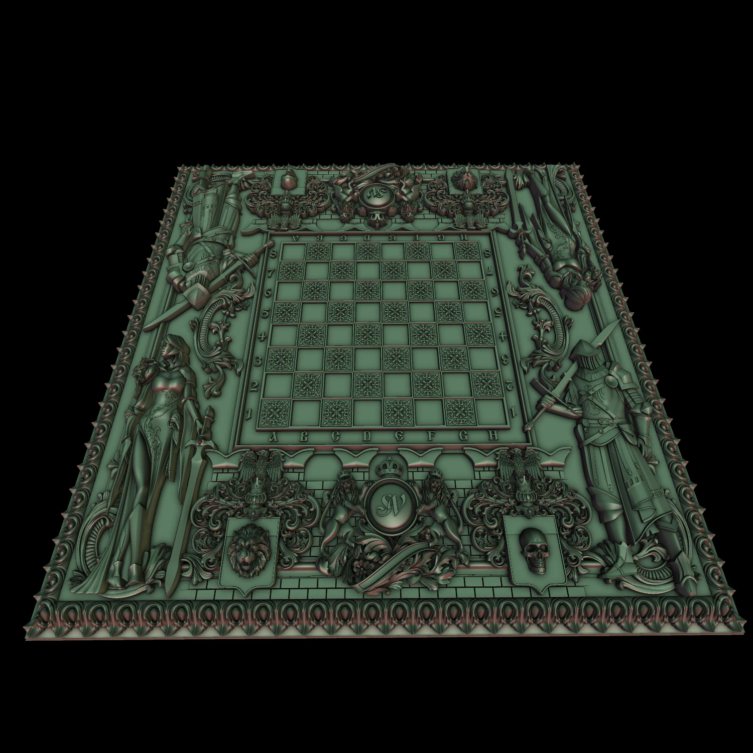 chess 3D Print Model .c4d .max .obj .3ds .fbx .stl .blend