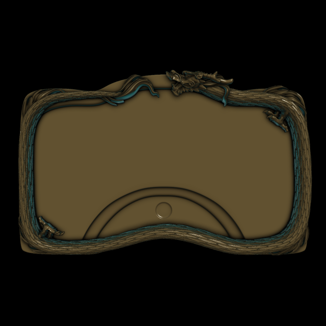 tea tray with a dragon Modèles 3D en vedette .c4d .max .obj .3ds .fbx .stl .blend 