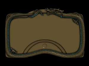 龍の入ったティートレイ 3Dプリントモデル