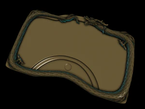 tea tray with a dragon 3D Print Model