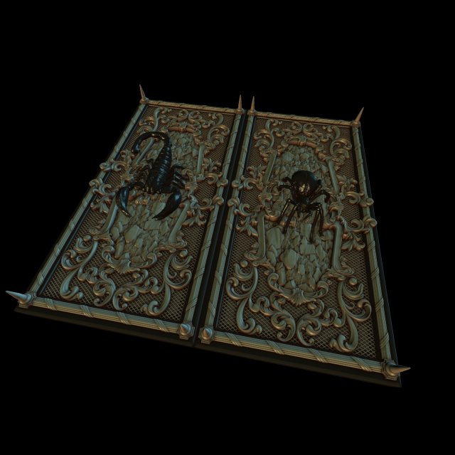 backgammon project spider with scorpion Modelo de Impressão 3D .c4d .max .obj .3ds .fbx .stl .blend 