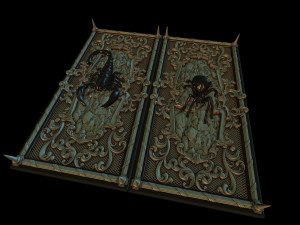 backgammon project spider with scorpion 3Dプリントモデル