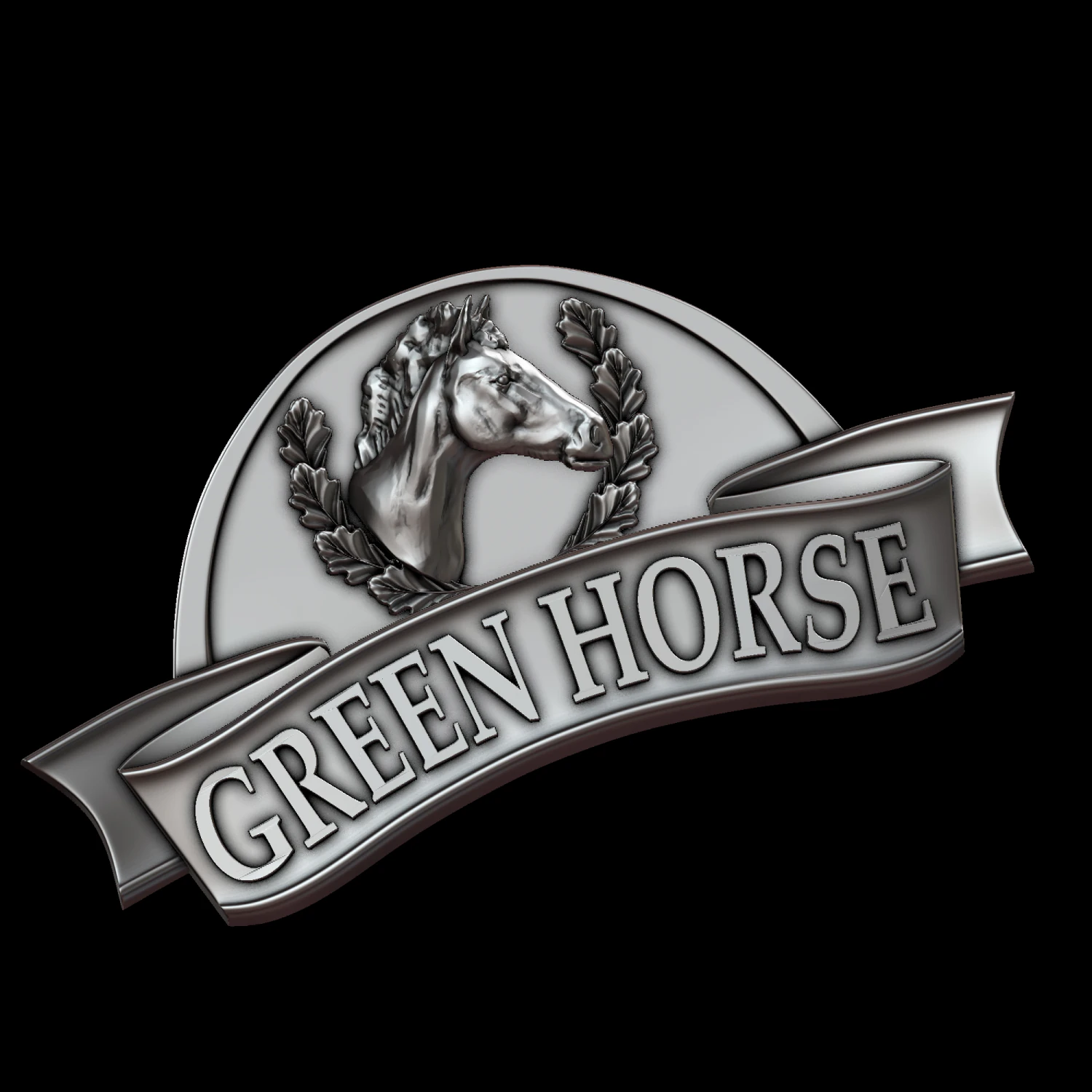 green horse 3D Print Model .c4d .max .obj .3ds .fbx .stl .blend