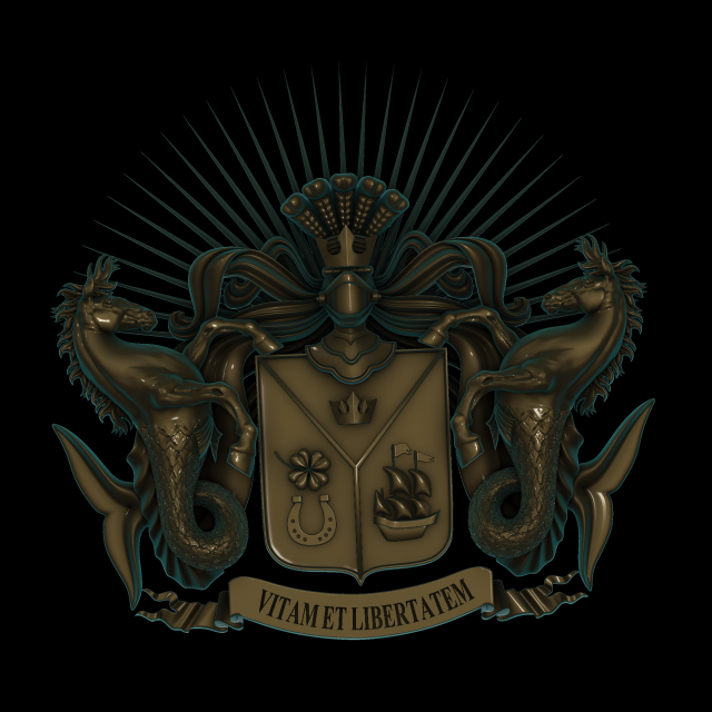 north barhant gerb 3D Принт Модель .c4d .max .obj .3ds .fbx .stl .blend 