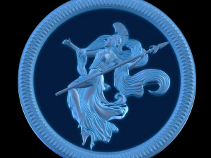a chick with a spear 3D Print Model