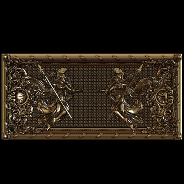 the backgamon a chick with a spear 3D 프린트 모델 .c4d .max .obj .3ds .fbx .stl .blend 