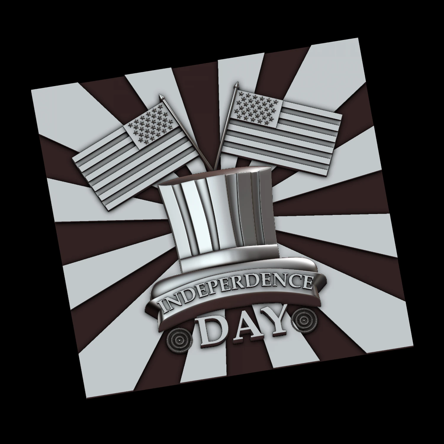 indeperdence 3D Print Model .c4d .max .obj .3ds .fbx .stl .blend 
