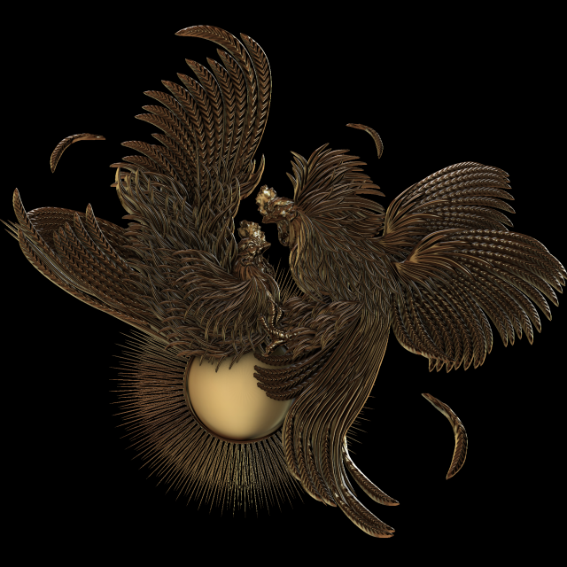 rooster project 3D-printmodel .c4d .max .obj .3ds .fbx .stl .blend 