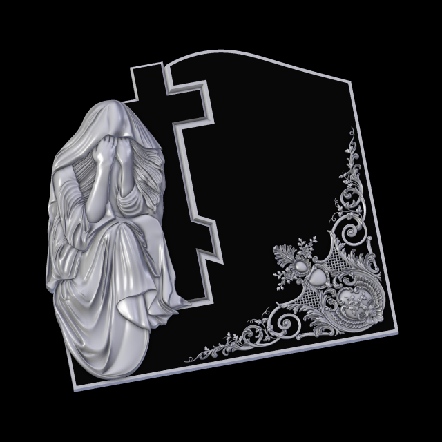 tombstone of the mourner 3D प्रिंट मॉडल .c4d .max .obj .3ds .fbx .stl .blend 