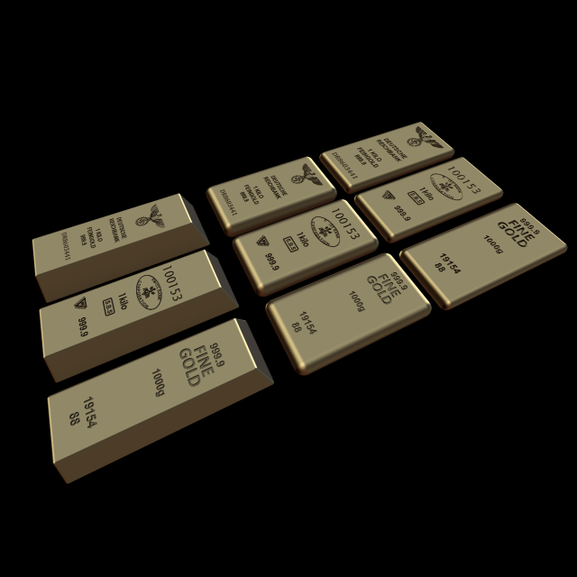 gold 9 Modèles 3D en vedette .c4d .max .obj .3ds .fbx .stl .blend 