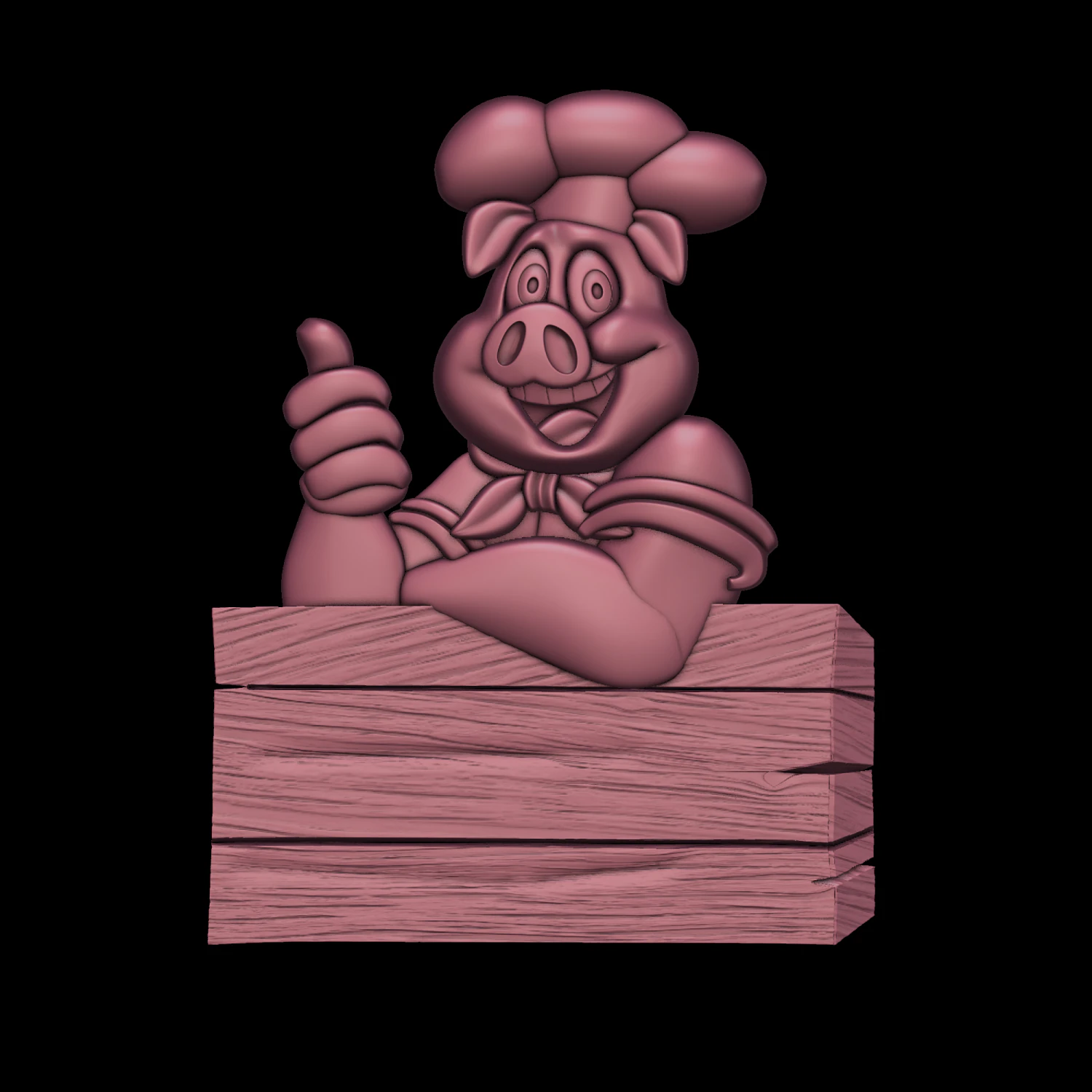 pig 1 3D Print Model .c4d .max .obj .3ds .fbx .stl .blend 