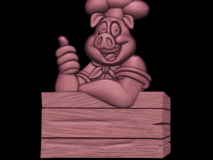 猪 1 3D 打印模型