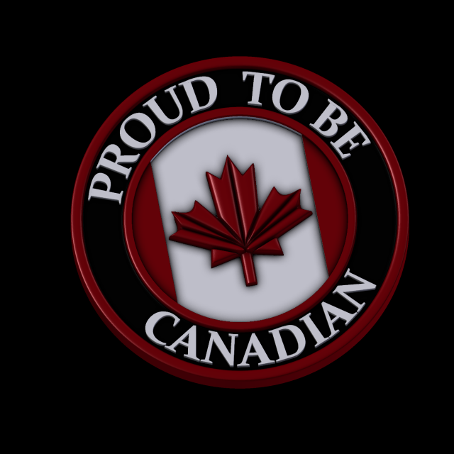 proud to be canadian 3Dプリントモデル .c4d .max .obj .3ds .fbx .stl .blend 