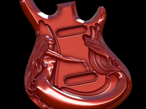 guitar relief Modelo 3D