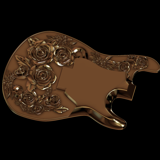 guitar relief 3D 모델 .c4d .max .obj .3ds .fbx .stl .blend 