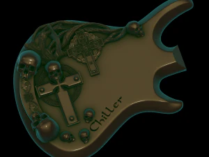 ギターレリーフ 3Dモデル