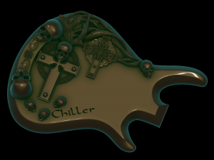 guitar relief 3D 模型