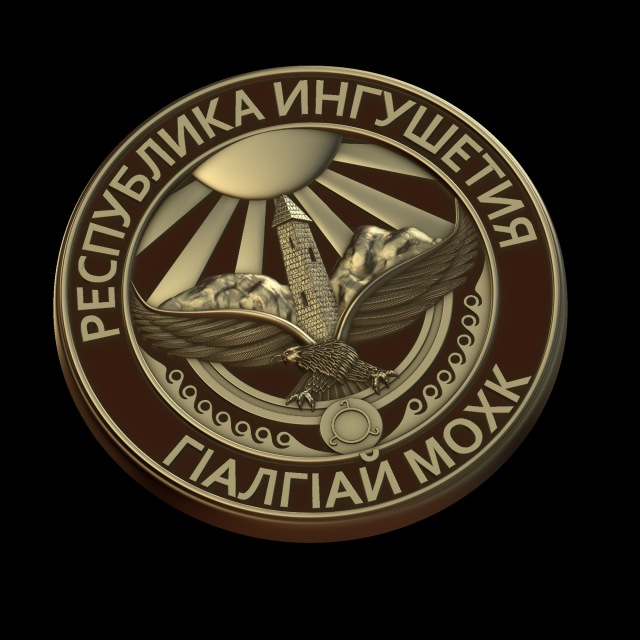 coat of arms of ingushetia 3D Model .c4d .max .obj .3ds .fbx .stl .blend 