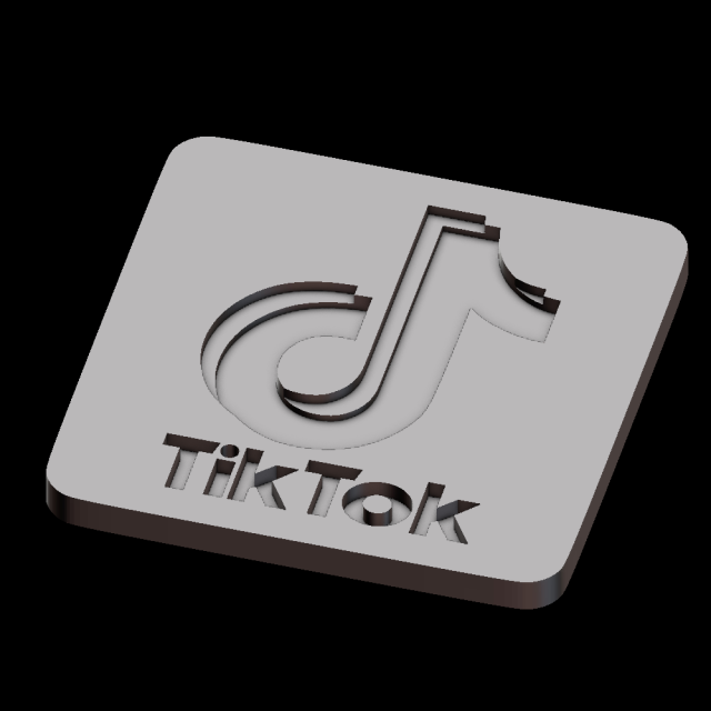 tiktok relief Model Cetak 3D .c4d .max .obj .3ds .fbx .stl .blend 