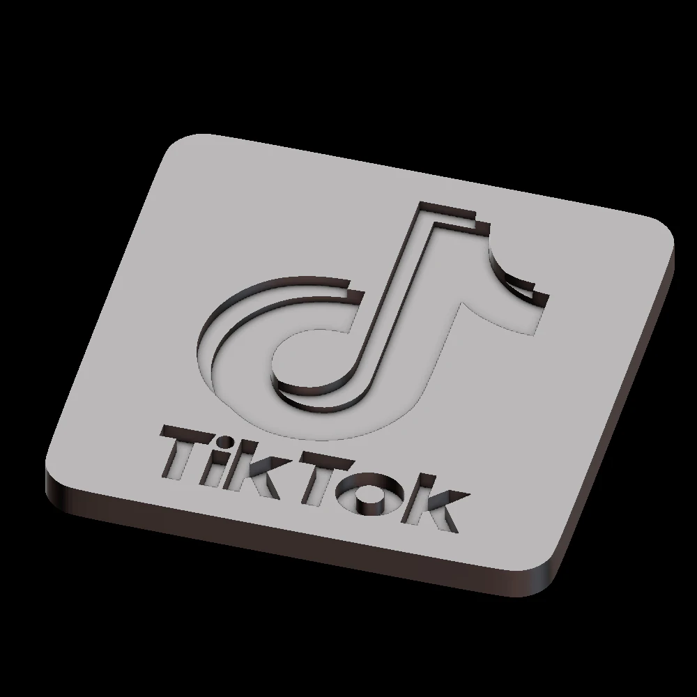 tiktok relief 3D Print Model .c4d .max .obj .3ds .fbx .stl .blend