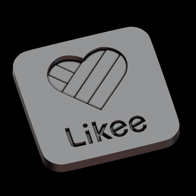 likee relief 3D Print Model .c4d .max .obj .3ds .fbx .stl .blend 