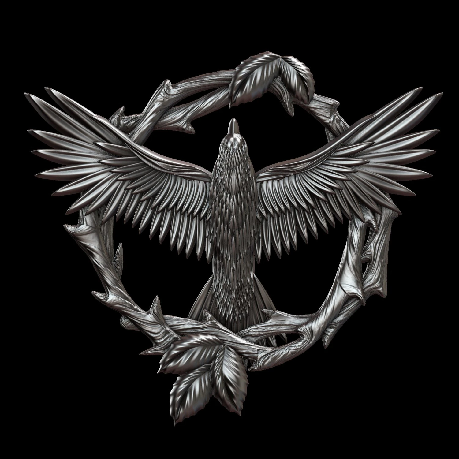 pendant with a bird 3D Print Model .c4d .max .obj .3ds .fbx .stl .blend