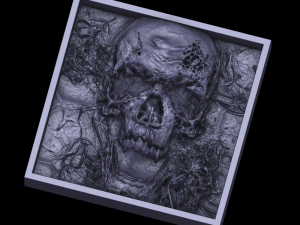 scull relief 3D-Druckmodell
