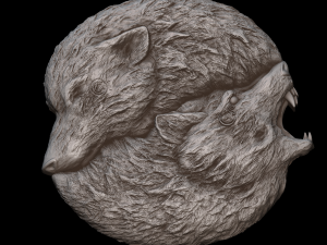 relief volf 3D 打印模型