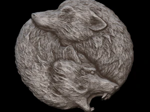 relief volf 3D Print Model
