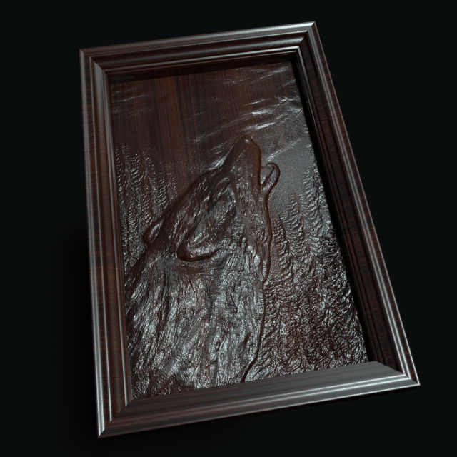 relief volf Modelo de Impressão 3D .c4d .max .obj .3ds .fbx .stl .blend 