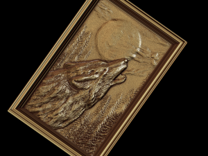 relief volf Modelo de Impressão 3D