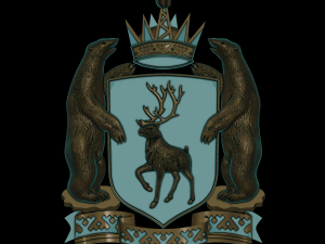 relief coat of arms of yamal Model Cetak 3D