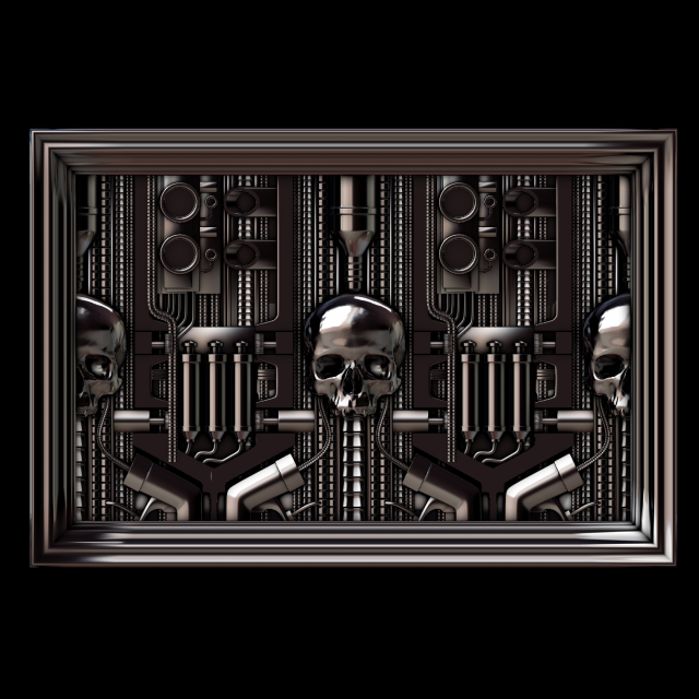 relief giger 3D-Druckmodell .c4d .max .obj .3ds .fbx .stl .blend 