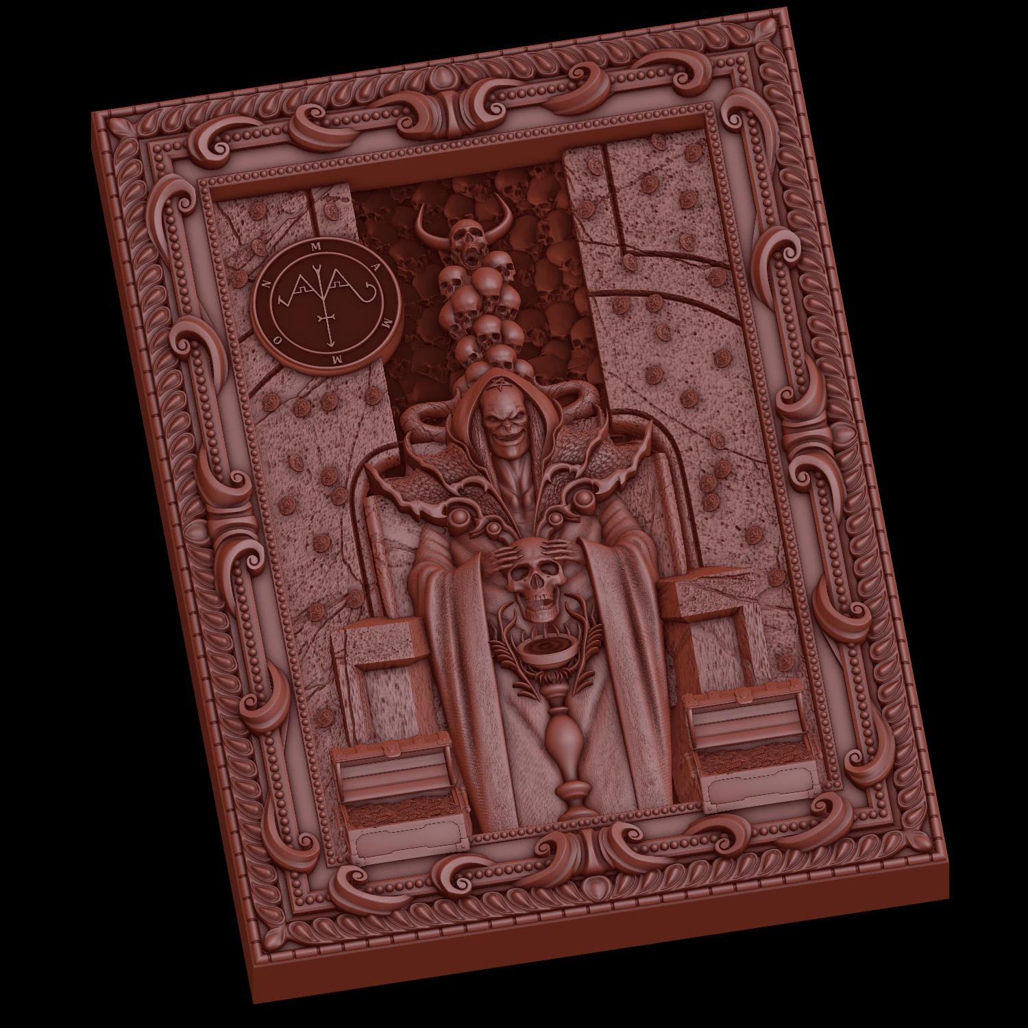relief mammon 3D Print Model .c4d .max .obj .3ds .fbx .stl .blend 