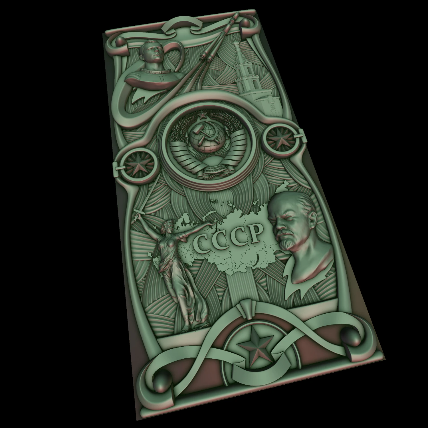 Relief 3D Print Model .c4d .max .obj .3ds .fbx .stl .blend 