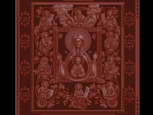 the image of the sign of the most holy theotokos kursk root Modèles 3D en vedette